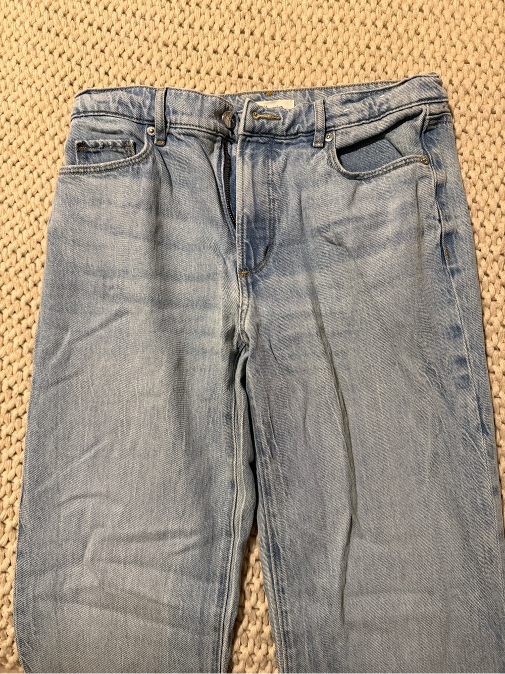 LOFT Rivete Light Blue Straight-Leg Jeans - Picture 5 of 6